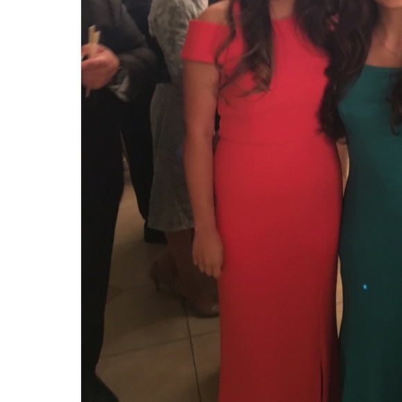 Pink Shoulder Cut Out Gown Formal Dress - Picture 3 of 6